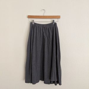 People Tree Grey Midi Skirt S/M